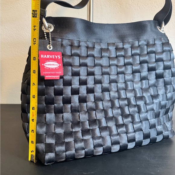 Harveys Black Woven Shoulder Bag - Picture 3 of 13